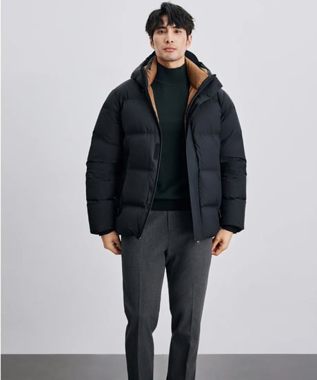 white duck short down jacket /2color　SH2411