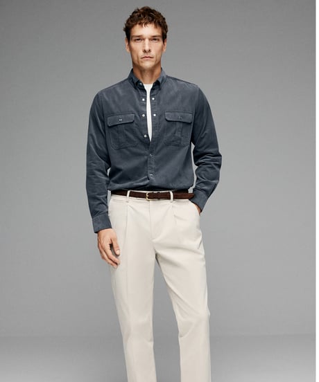 corduroy cotton shirt /2color　SH2639