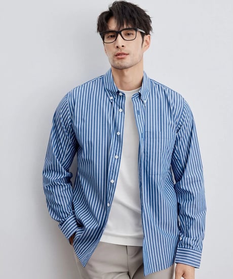 stripe long sleeve shirt /2color　SH2304