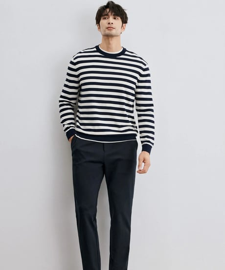 stripe round neck sweater　SH2306