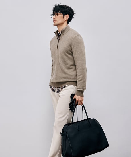 half-zip cashmere sweater　SH2587