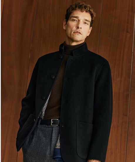 stand collar wool cashmere jacket　SH2618