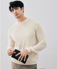 half turtleneck sweater wool 100% /7color　SH2675