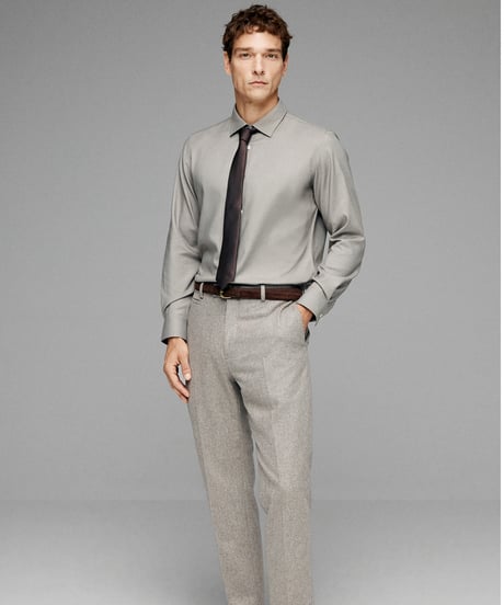 business casual shirt modal /4color　SH2661