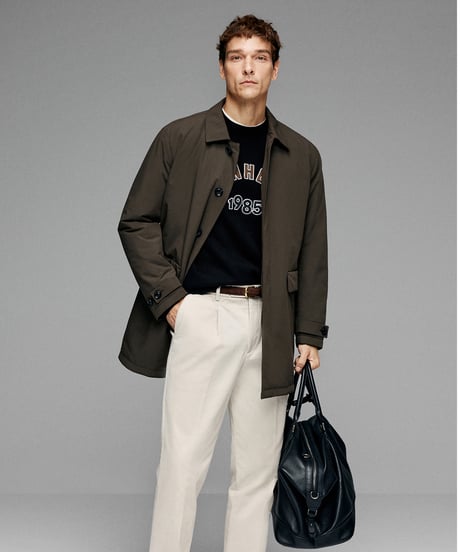 casual pants single pleat straight /2color　SH2606