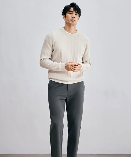 casual pants stretch elastic waist /2color　SH2651