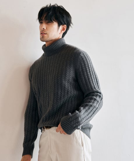 sweater turtleneck cashmere shirt /2color　SH2683