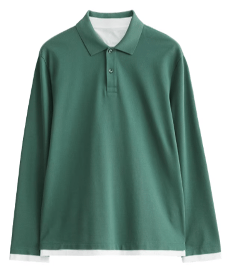 fake two piece polo shirt /2color　SH2660