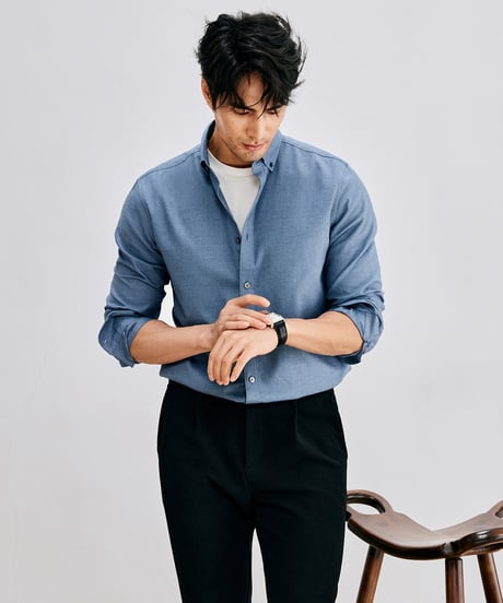 shirt in mulberry silk and cotton　SH2628