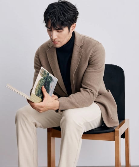camel wool handmade casual jacket　SH2340