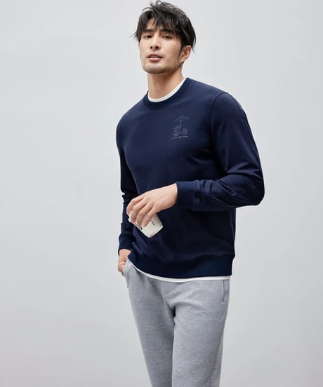 round neck sweatshirt /2color　SH2149
