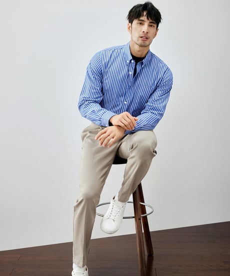 cotton striped shirt /2color　SH2275