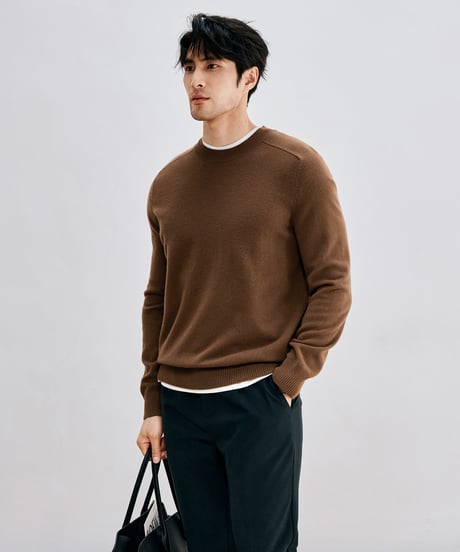 round neck sweater wool 100% /2color　SH2625