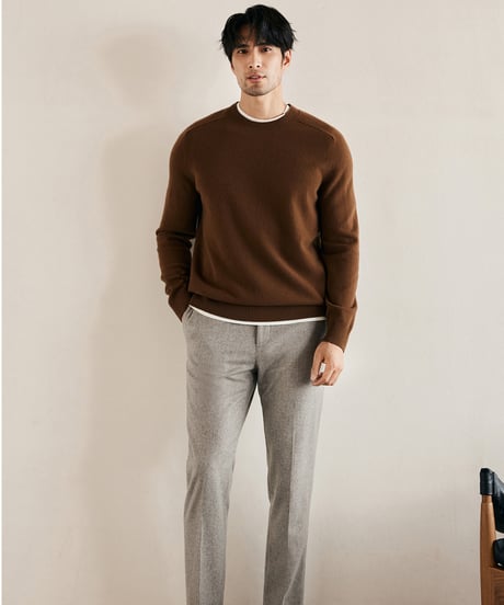 round neck sweater wool 100% /2color　SH2625