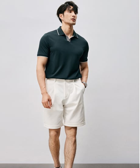 mulberry silk cotton piqué t-shirt /2color　SH2536