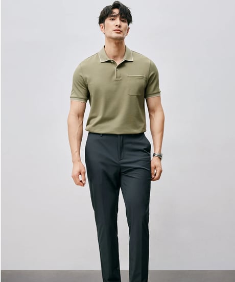 mulberry silk polo shirt /2color　SH2473