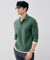 fake two piece polo shirt /2color　SH2660