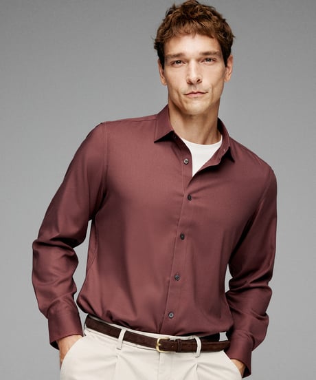 business casual shirt modal /4color　SH2661