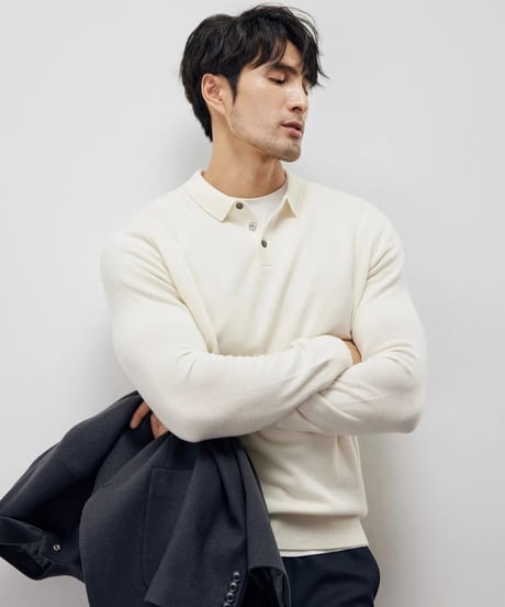 cashmere sweater in original color /2color　SH2215
