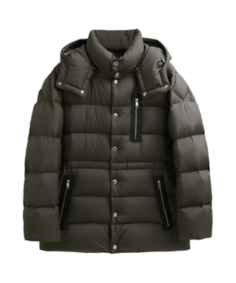 white goose down jacket with hood /2color　SH2573