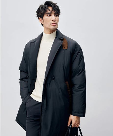 white goose long down jacket　SH2409