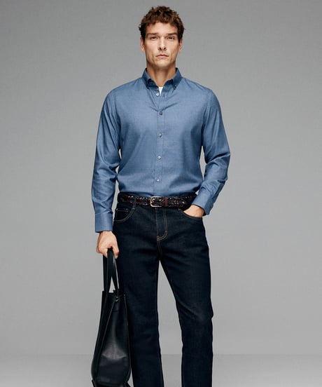 shirt in mulberry silk and cotton　SH2628