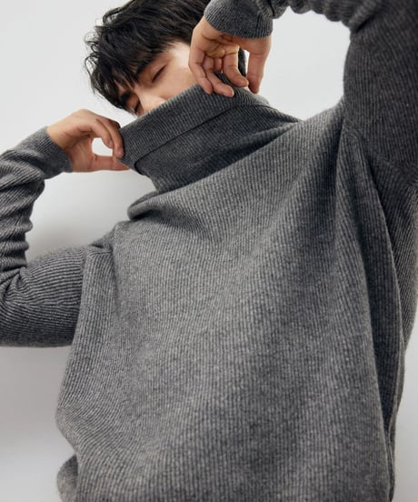 yak slim high neck sweater /2color　SH2214