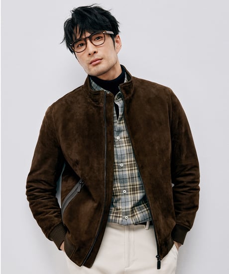 shirt long sleeves cotton checkered brushed　SH2601