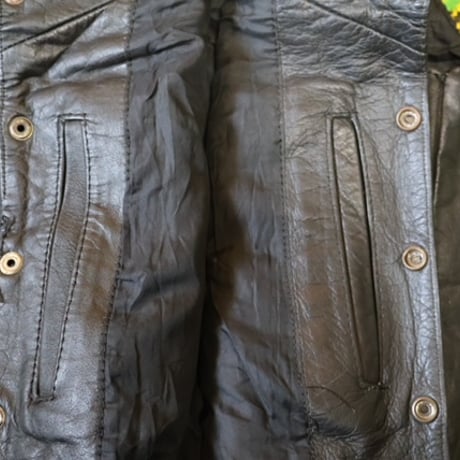 "DIAMOND LEATHER" Used Leather Vest