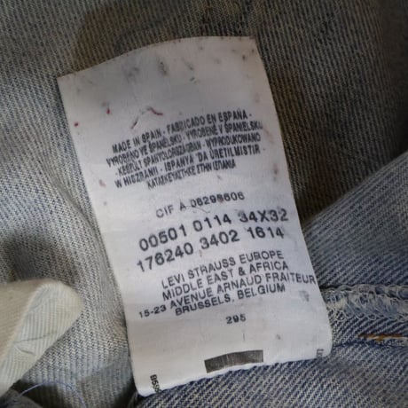 90‘s ”Levi‘s 501” Used Denim