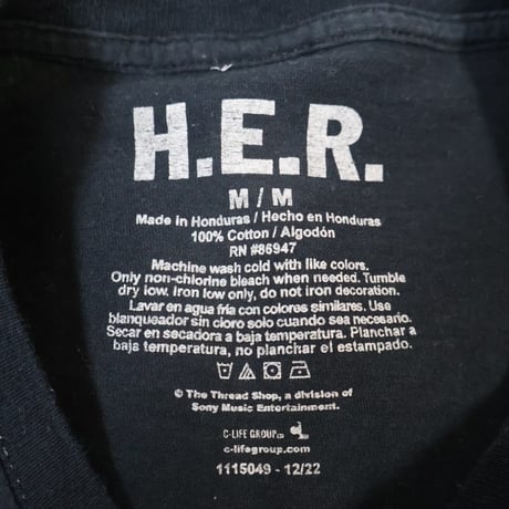 “H.E.R." Used T-Shirt