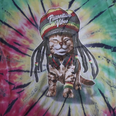 "RASTA COLOR タイダイ柄” Used T-Shirt