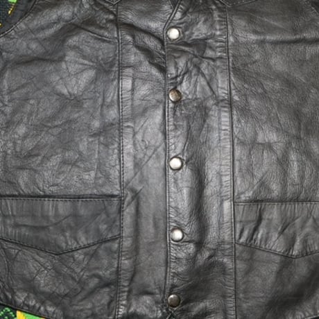 "DIAMOND LEATHER" Used Leather Vest