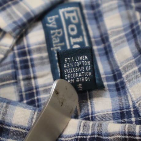 90's "Polo by Ralgh Lauren” Used Linen Cotton Shirts