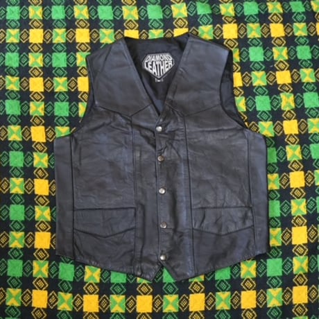 "DIAMOND LEATHER" Used Leather Vest