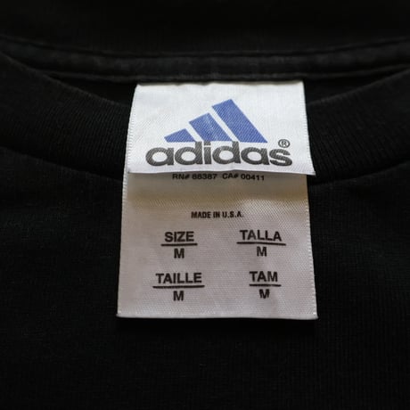 Made In U.S.A "ADIDAS" Used Long Sleeves T-Shirt