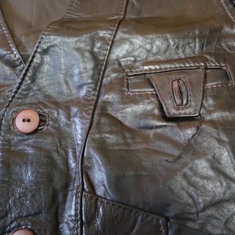 "Made In Italy" Used Leather Vest