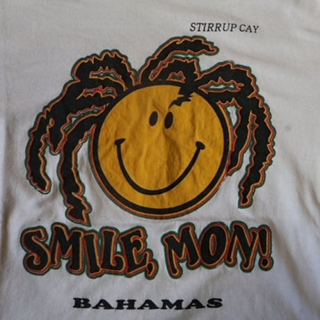 "SMILE MON!" Used T-Shirt