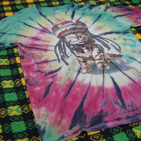 "RASTA COLOR タイダイ柄” Used T-Shirt