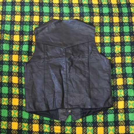 "DIAMOND LEATHER" Used Leather Vest