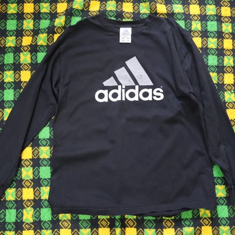 Made In U.S.A "ADIDAS" Used Long Sleeves T-Shirt
