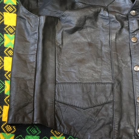 "DIAMOND LEATHER" Used Leather Vest