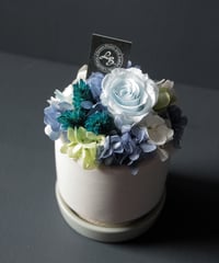 Preserved Flower/＜マットツートンポットS＞ベビーブルー