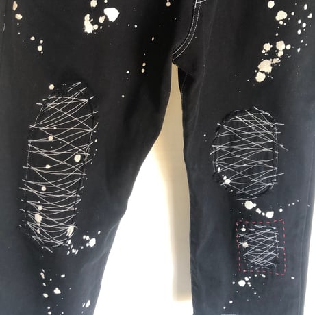 ブラックデニムパンツ　M-0014