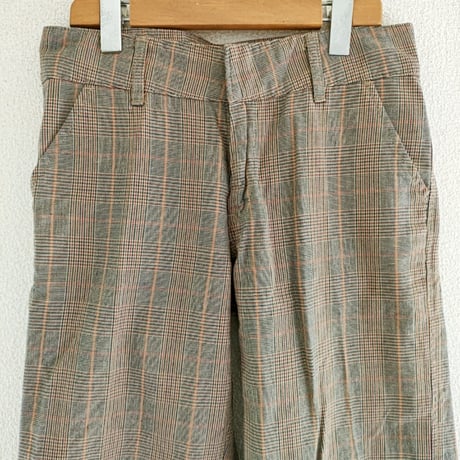 チェックパンツ(ウエスト64cm)　L-0008