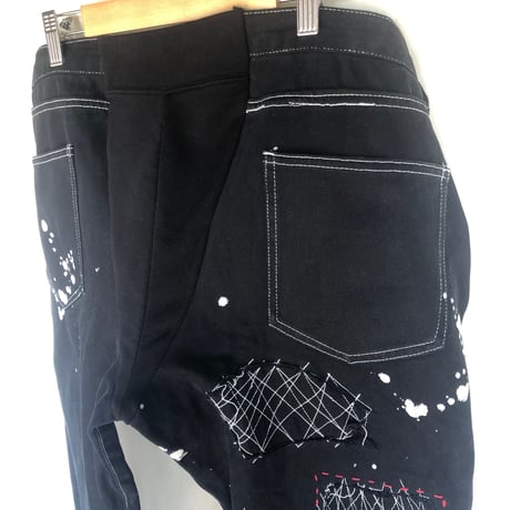 ブラックデニムパンツ　M-0014