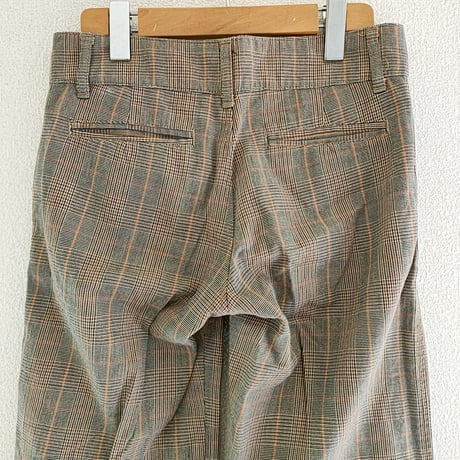 チェックパンツ(ウエスト64cm)　L-0008