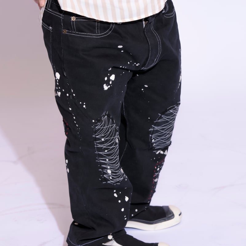 ブラックデニムパンツ M-0014 | vivaclu ブラックデニムパンツ M-0014 | vivaclu