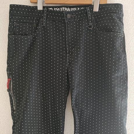 ドットデニムパンツ(W34)　M-0011