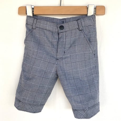 ブラック チェック ハーフパンツ(90cm)　B-0068